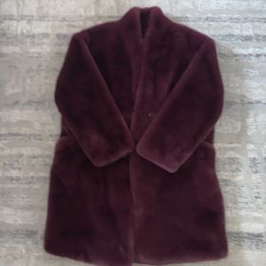 Purple, faux fur Abercrombie and fitch